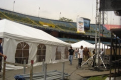 Carpa Estadio Atanasio Girardot para camerino artista.