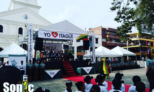 Evento dia de independencia, 20 de julio de 2018. Parque Principal Itagui