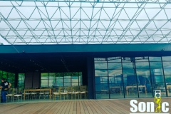 Montaje techo en trimalla Centro de Eventos Palau